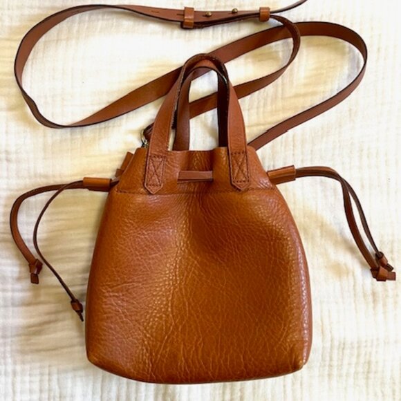 Madewell Small Drawstring Transport Crossbody - English Saddle - Picture 5 of 6